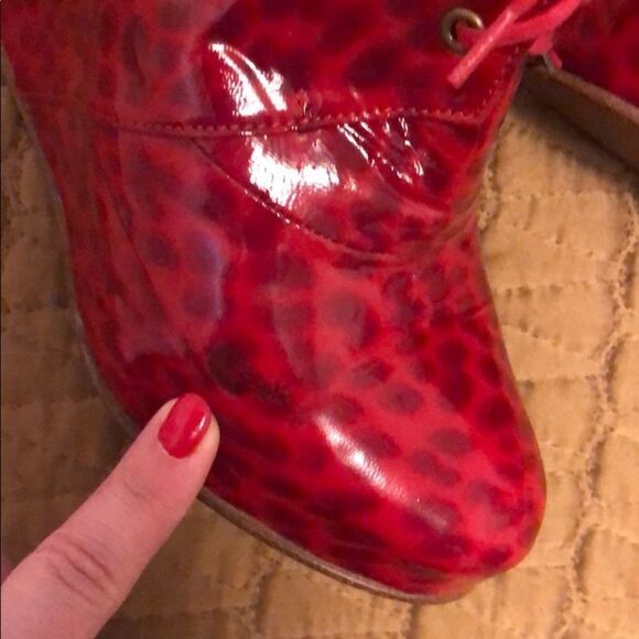OPENING CEREMONY RARE RED LEOPARD PLATFORM BOOTIES - Picture 8 of 9
